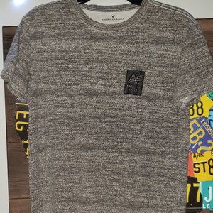 American Eagle Men S New T-Shirt Gray Short Sleeve